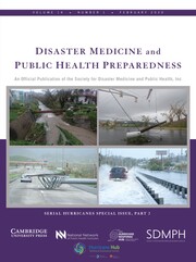 Disaster Medicine and Public Health Preparedness Volume 14 - Issue 1 -