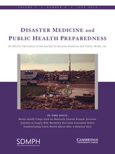 Disaster Medicine and Public Health Preparedness Volume 7 - Issue 3 -