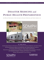 Disaster Medicine and Public Health Preparedness Volume 7 - Issue 4 -