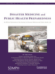 Disaster Medicine and Public Health Preparedness Volume 8 - Issue 1 -