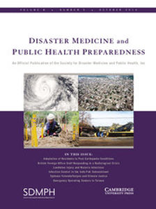 Disaster Medicine and Public Health Preparedness Volume 8 - Issue 5 -