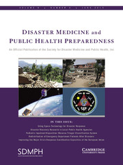 Disaster Medicine and Public Health Preparedness Volume 9 - Issue 3 -