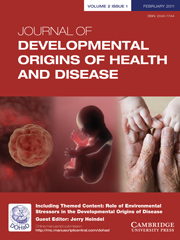 Journal of Developmental Origins of Health and Disease Volume 2 - Issue 1 -