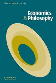 Economics & Philosophy Volume 20 - Issue 1 -