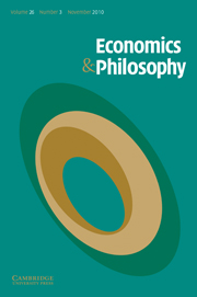 Economics & Philosophy Volume 26 - Issue 3 -