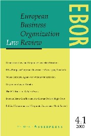 European Business Organization Law Review (EBOR) Volume 4 - Issue 1 -