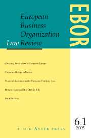 European Business Organization Law Review (EBOR) Volume 6 - Issue 1 -