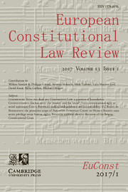 European Constitutional Law Review Volume 13 - Issue 1 -