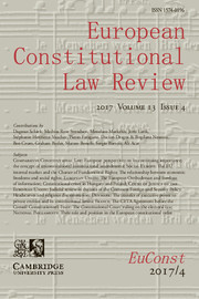 European Constitutional Law Review Volume 13 - Issue 4 -