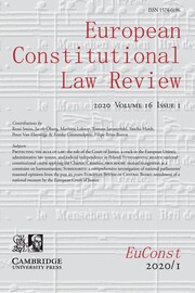 European Constitutional Law Review Volume 16 - Issue 1 -