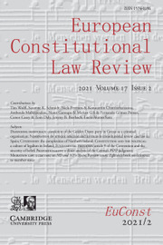 European Constitutional Law Review Volume 17 - Issue 2 -