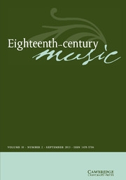 Eighteenth-Century Music Volume 10 - Issue 2 -