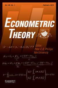 Econometric Theory Volume 30 - Issue 1 -