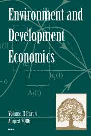 Environment and Development Economics Volume 11 - Issue 4 -