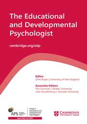 The Educational and Developmental Psychologist Volume 33 - Special Issue1 -  School Belonging