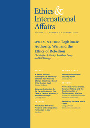 Ethics & International Affairs Volume 31 - Issue 2 -