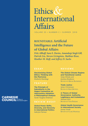 Ethics & International Affairs Volume 33 - Issue 2 -