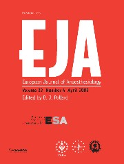 European Journal of Anaesthesiology Volume 23 - Issue 4 -