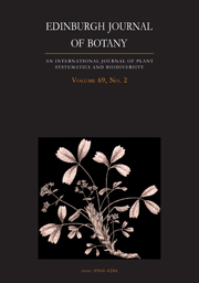 Edinburgh Journal of Botany Volume 69 - Issue 2 -