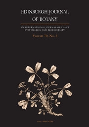 Edinburgh Journal of Botany Volume 70 - Issue 3 -