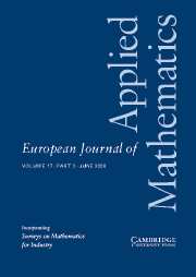 European Journal of Applied Mathematics Volume 17 - Issue 3 -