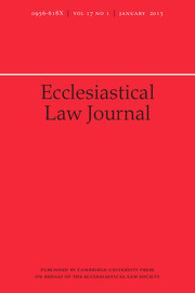 Ecclesiastical Law Journal Volume 17 - Issue 1 -