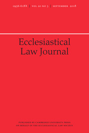 Ecclesiastical Law Journal Volume 20 - Issue 3 -