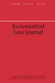 Ecclesiastical Law Journal Volume 23 - Issue 2 -