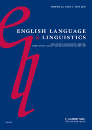 English Language & Linguistics Volume 22 - Issue 1 -