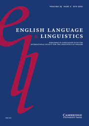 English Language & Linguistics Volume 25 - Issue 2 -