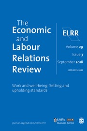 The Economic and Labour Relations Review Volume 29 - Issue 3 -  Work and well-being: Setting and upholding standards