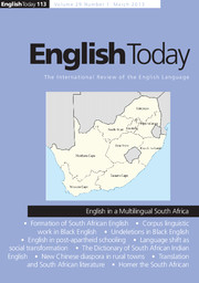 English Today Volume 29 - Issue 1 -