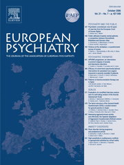 European Psychiatry Volume 21 - Issue 7 -