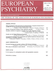 European Psychiatry Volume 6 - Issue 2 -