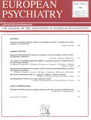 European Psychiatry Volume 6 - Issue 3 -