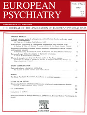 European Psychiatry Volume 8 - Issue 1 -