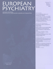 European Psychiatry Volume 13 - Issue 1 -