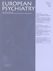 European Psychiatry Volume 13 - Issue 4 -