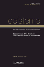 Episteme Volume 16 - Special Issue4 -  2018 Episteme Conference in Honor of Ernest Sosa