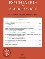 European Psychiatry Volume 2 - Issue 3 -