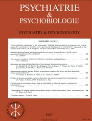 European Psychiatry Volume 2 - Issue 4 -