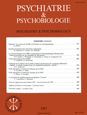 European Psychiatry Volume 2 - Issue 6 -