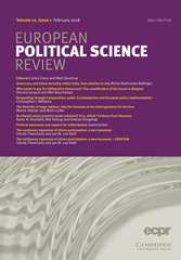 European Political Science Review Volume 10 - Issue 1 -