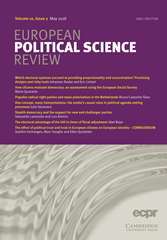 European Political Science Review Volume 10 - Issue 2 -