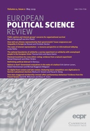 European Political Science Review Volume 11 - Issue 2 -