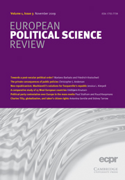 European Political Science Review Volume 1 - Issue 3 -