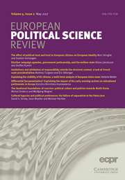 European Political Science Review Volume 9 - Issue 2 -