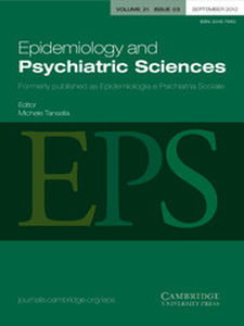 Epidemiology and Psychiatric Sciences Volume 21 - Issue 3 -