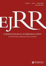 European Journal of Risk Regulation Volume 9 - Special Issue1 -  Special Issue on Judge-Made Risk Regulation and Tort Law