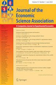 Journal of the Economic Science Association Volume 10 - Issue 1 -